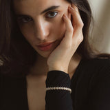 Flower Tennis Bracelet Gold