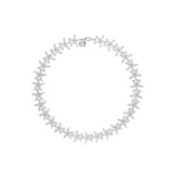 Flower Tennis Bracelet Silver