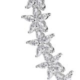 Flower Tennis Bracelet Silver