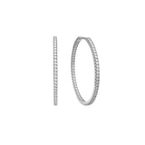 Stone Hoops Silver