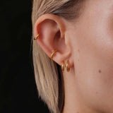 Plain Huggie Hoops Gold