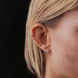 Plain Huggie Hoops Silver