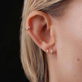 Plain Huggie Hoops Silver
