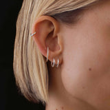 Plain Huggie Hoops Silver