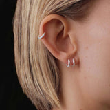 Sole Huggie Hoops Silver