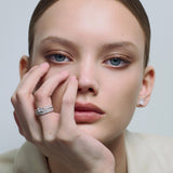 Double Sopra Pavé Ring Silver