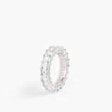 Eternity Emerald Ring Silver