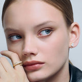 Pen Pavé Ring Gold