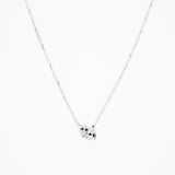 Doppio Pera Necklace Silver