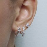 Drop Pear Huggies Silver
