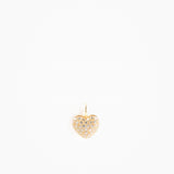 Heart Pavé Charm Gold