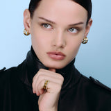 Rivetto Half Pavè Ring Gold