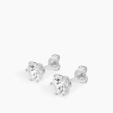 Stud Earrings Silver - 7 mm