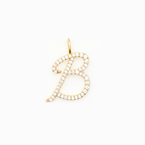 Italic Letters Necklace Gold