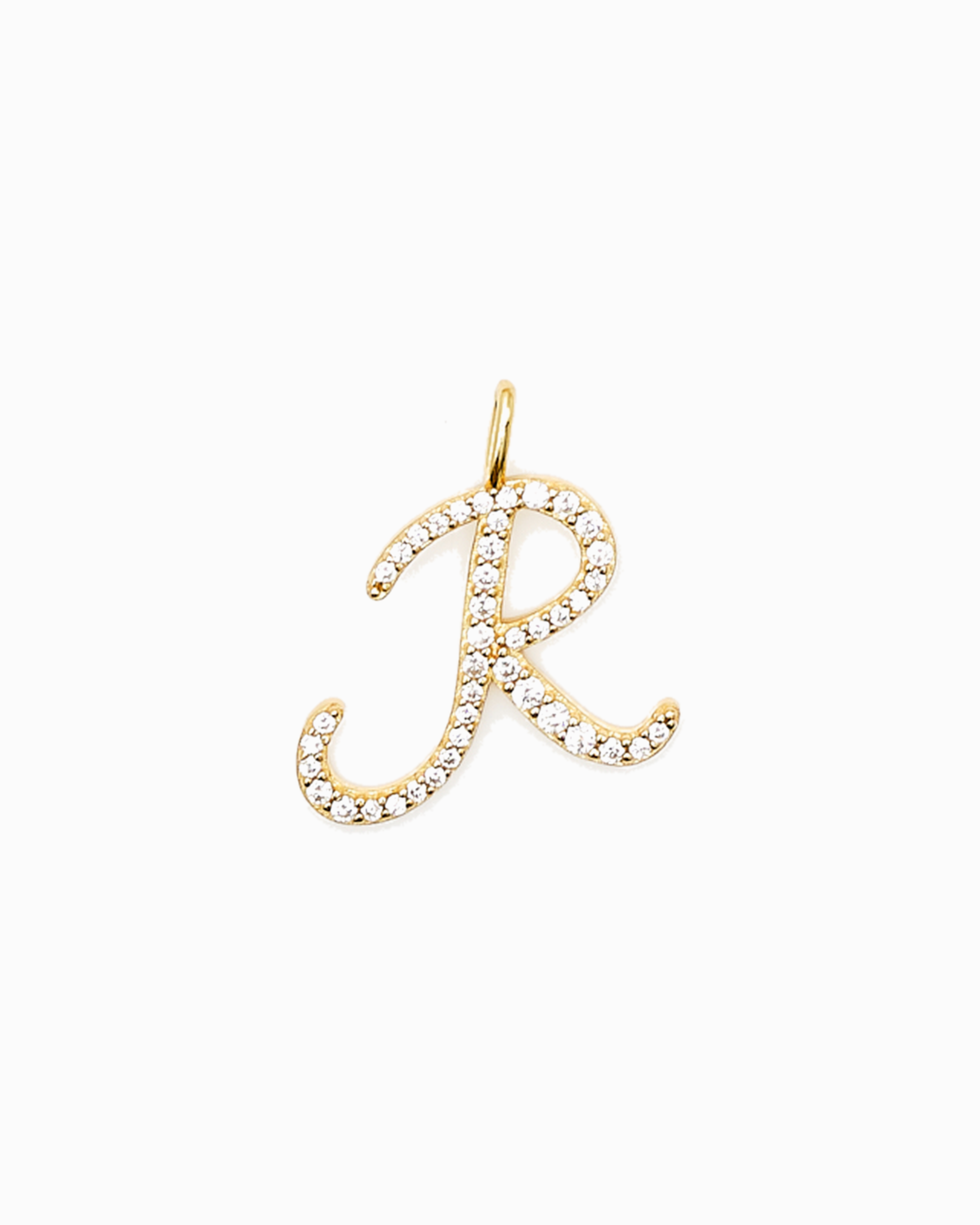 Italic Letters Charm Gold