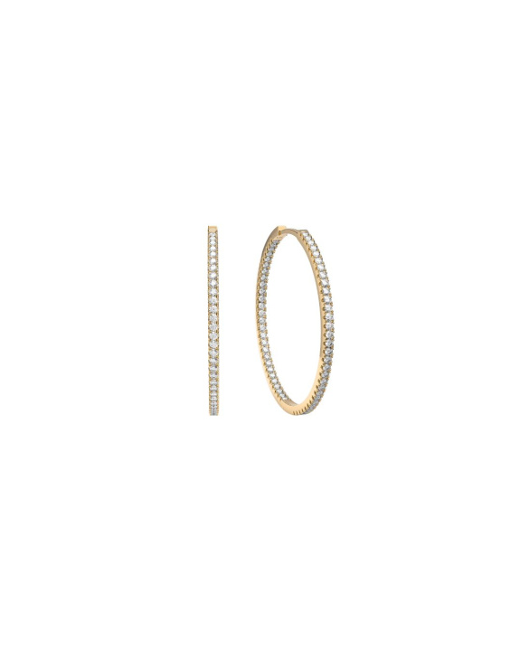 Stone Hoops Gold - 15 mm in the group Shop / Earrings at ANI (ANI-0124-003)