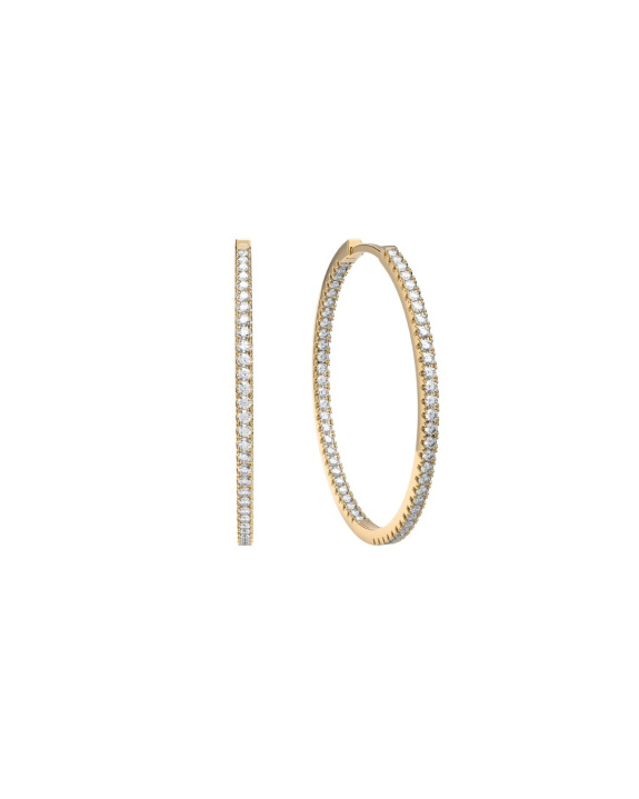 Stone Hoops Gold - 25 mm in the group Shop / Earrings at ANI (ANI-0124-005)