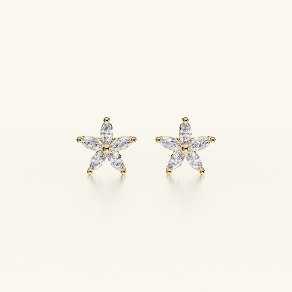 Flower Studs Gold in the group Shop / Earrings at ANI (ANI-0124-021)