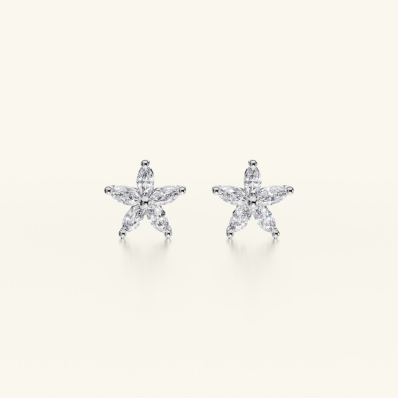 Flower Studs Silver in the group Shop / Earrings at ANI (ANI-0124-022)