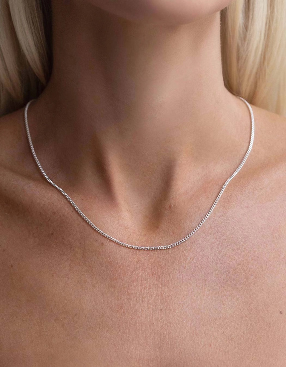 Flat Chain Silver - 47 cm in the group Shop / Necklaces at ANI (ANI-0125-30)