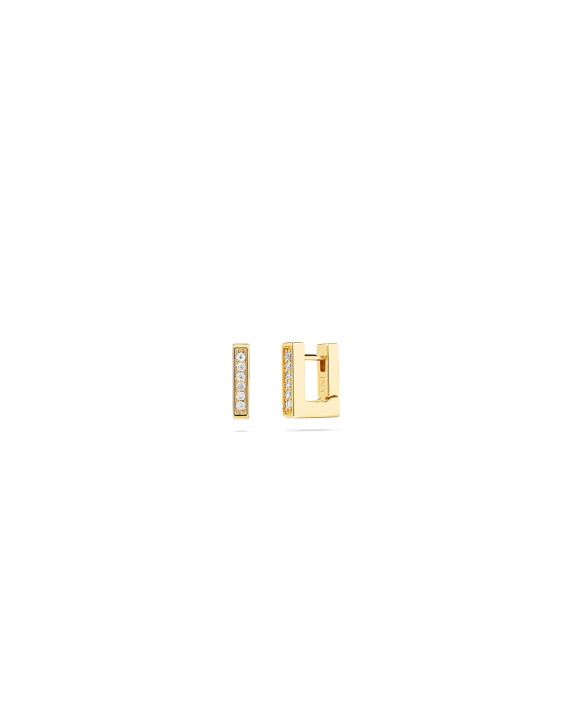Pavé Pen Huggies Gold in the group Shop / Earrings at ANI (ANI-0125-35)