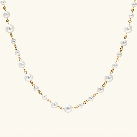 Long Pearl Necklace Gold in the group Shop / Necklaces at ANI (ANI-0523-001)