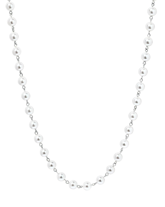 Long Pearl Necklace Silver in the group Shop / Necklaces at ANI (ANI-0624-003)