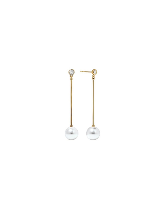 Long Pearl Earrings Gold in the group Shop / Earrings at ANI (ANI-0624-008)