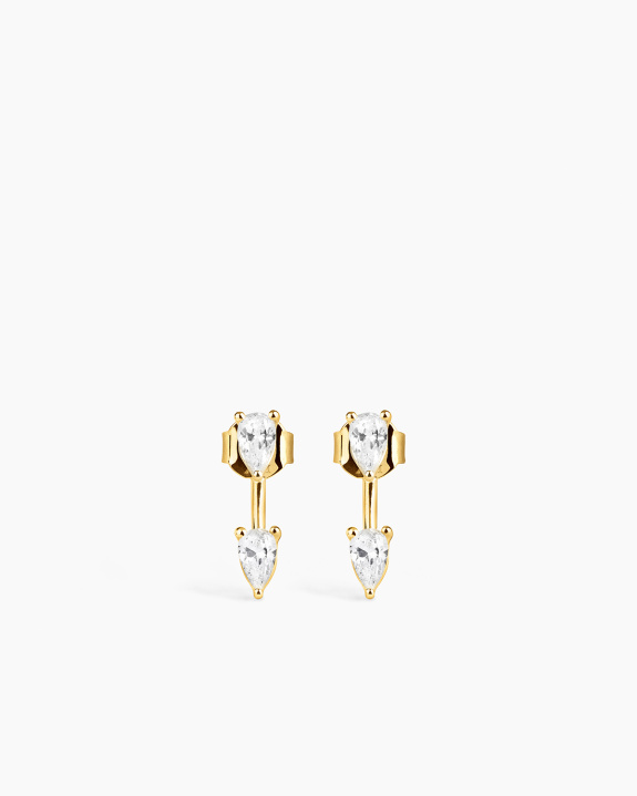 Double Pear Earring Gold in the group Shop / Earrings at ANI (ANI-0825-013)