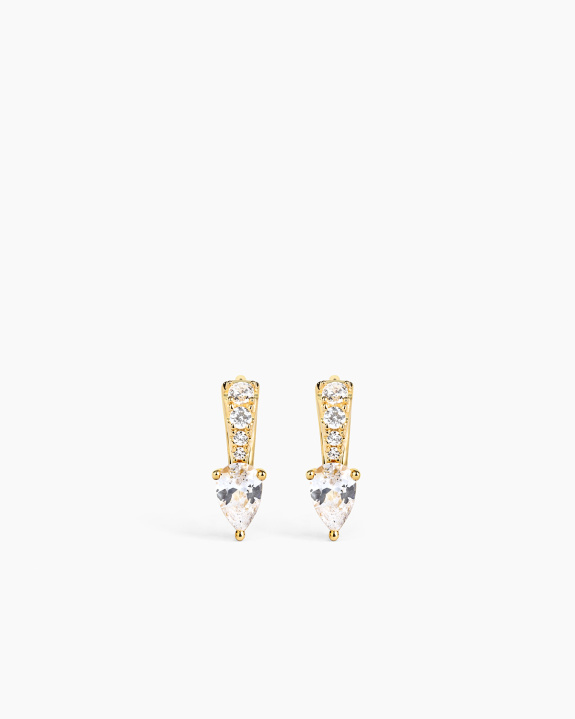 Drop Pear Huggies Gold in the group Shop / Earrings at ANI (ANI-0825-019)