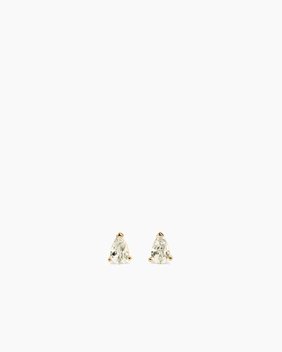 Pear Studs Ivory Gold in the group Shop / Earrings at ANI (ANI-0825-041)