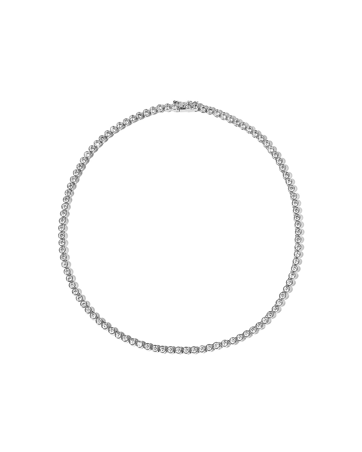 Bezel Necklace Silver | ani-jewels.com | Bianca Ingrosso
