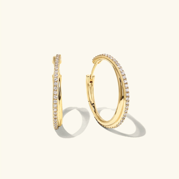 Dualité Hoops Large Gold in the group Shop / Earrings at ANI (ANI-1223-003)