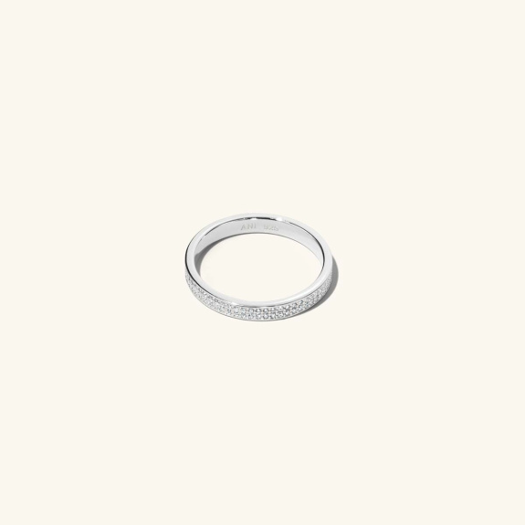 Flat Pavé Ring Silver - 17 mm in the group Shop / Rings at ANI (ANI03006)