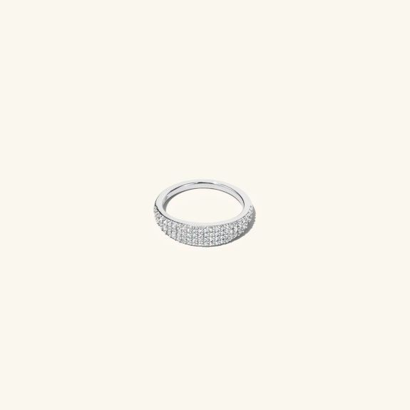 Pavé Oar Ring Silver - 14 mm in the group Shop / Rings at ANI (ANI03015)