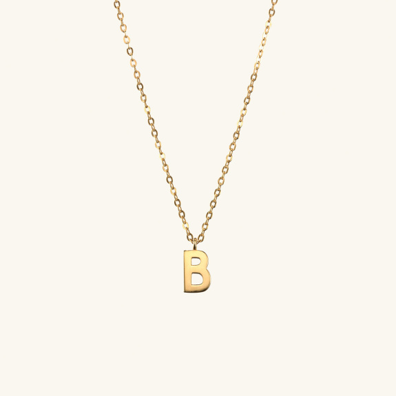 Plain Letter Necklace Gold in the group Shop / Necklaces at ANI (ANI401)