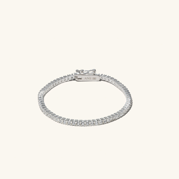 Tennis Bracelet White Silver in the group Shop / Bracelets at ANI (ANI408)