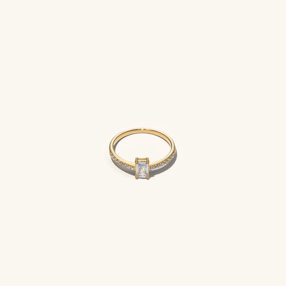 Baguette Ring White Gold in the group Shop / Rings at ANI (ANI415)
