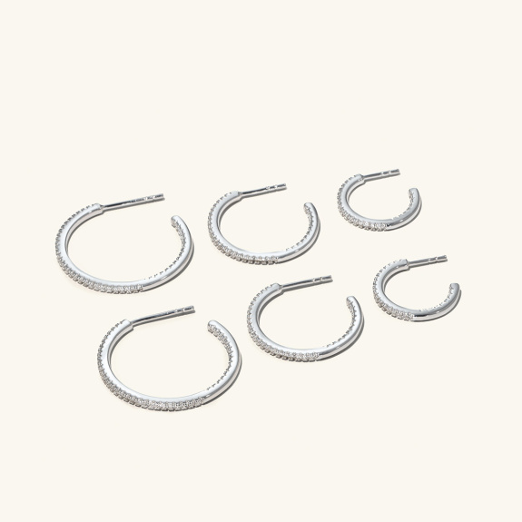 Stone Hoops Silver in the group Shop / Earrings at ANI (ANI424)