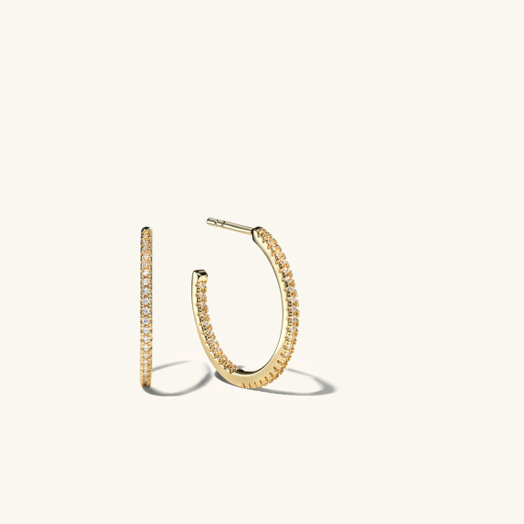 Stone Hoops Gold - 20 in the group Shop / Earrings at ANI (ANI588)