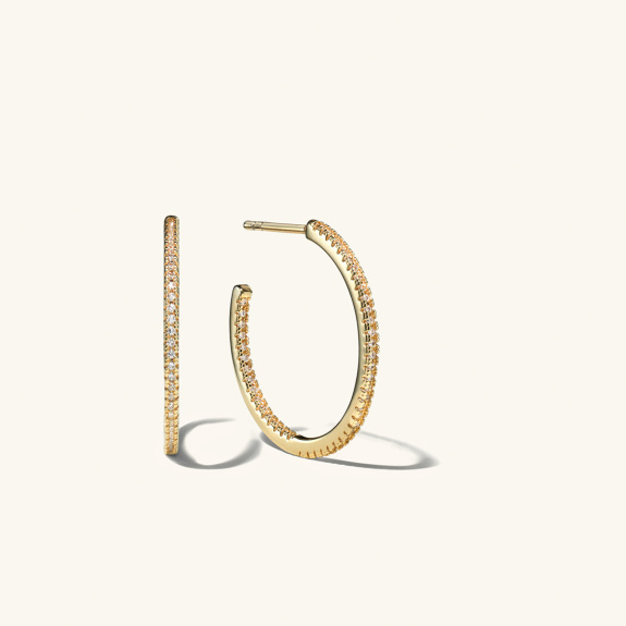 Stone Hoops Gold - 25 in the group Shop / Earrings at ANI (ANI589)