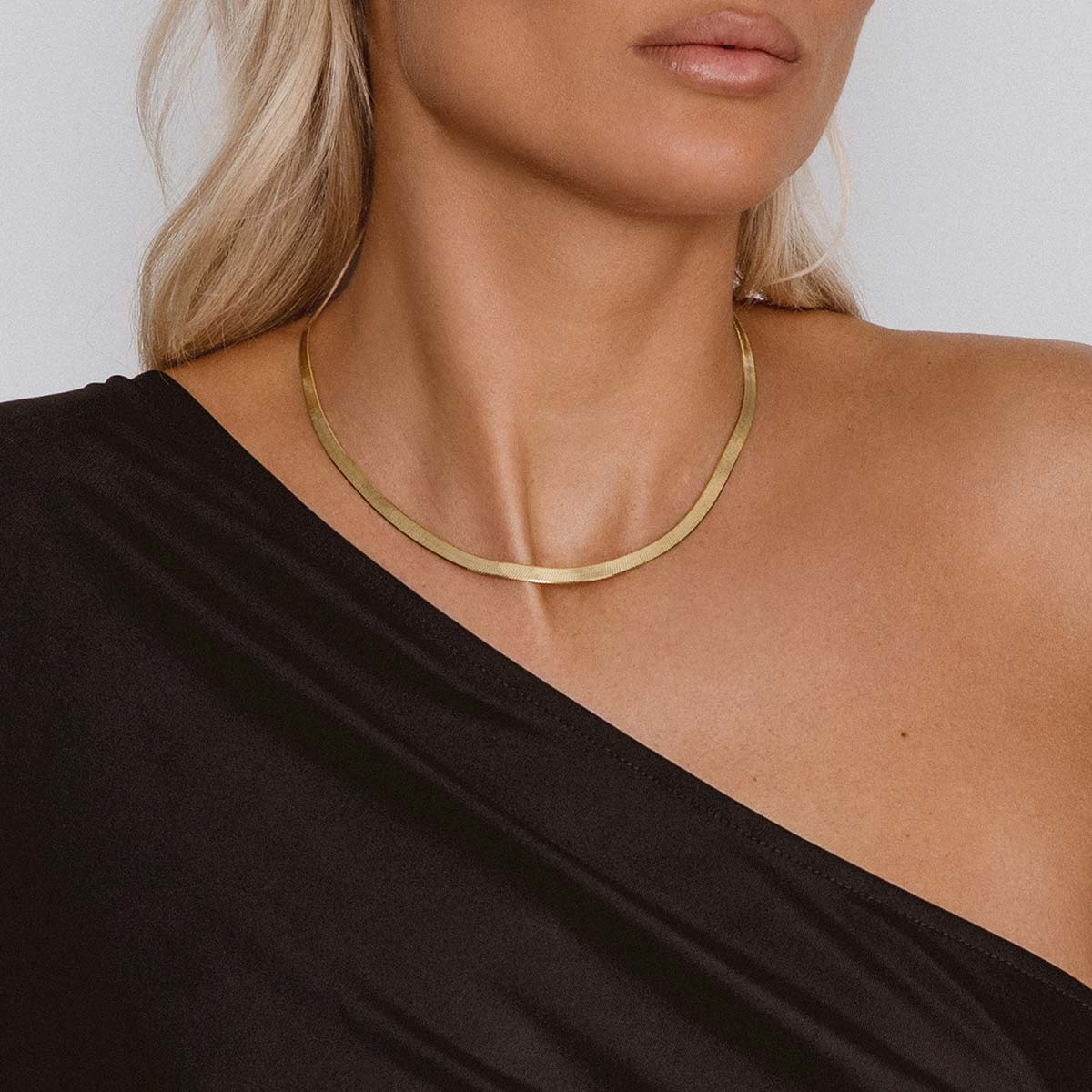 Snake Necklace | Flat Snake Chain Necklace | Gold Snake Chain – Daisy London