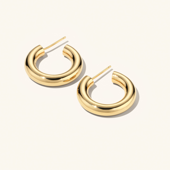 Bold Hoops Gold - 25 mm in the group Shop / Earrings at ANI (ANI636)