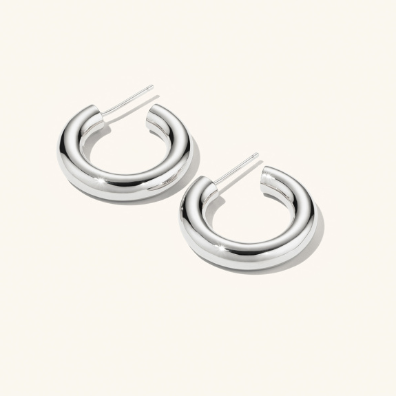 Bold Hoops Silver - 25 mm in the group Shop / Earrings at ANI (ANI637)
