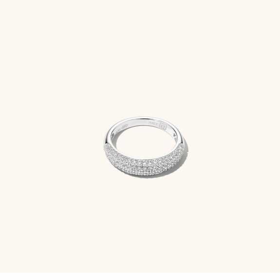 Half Pavé Ring Silver in the group Shop / Rings at ANI (ANI667)