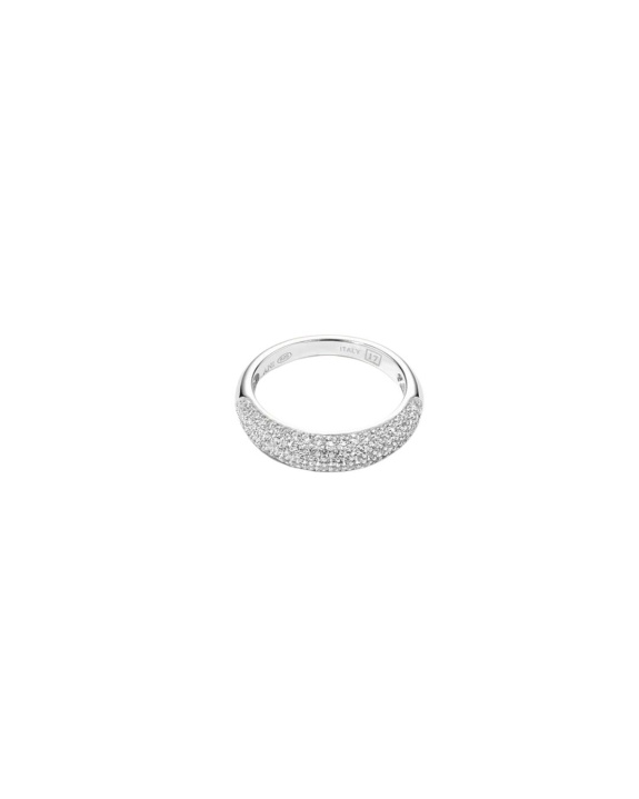 Half Pavé Ring Silver in the group Shop / Rings at ANI (ANI667)