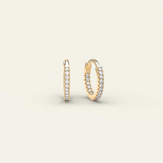 Stone Huggie Hoops Gold in the group Shop / Earrings at ANI (ANI699)
