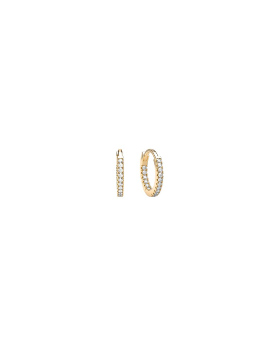 Stone Huggie Hoops Gold - 9 mm in the group Shop / Earrings at ANI (ANI699)