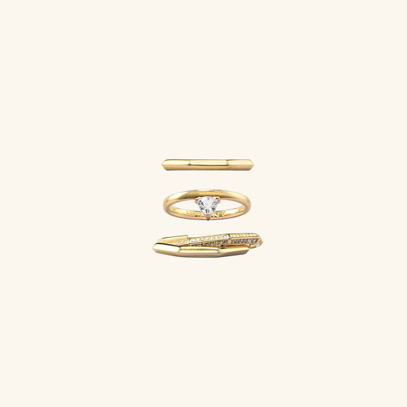 Octagon Ring Stack Kit - Gold in the group Shop / Rings at ANI (ANI_SET_010)