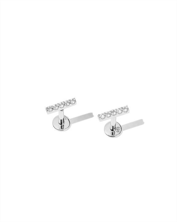 Long Stone Labret Silver - Pair in the group Shop / Earrings at ANI (ANI_SET_039)